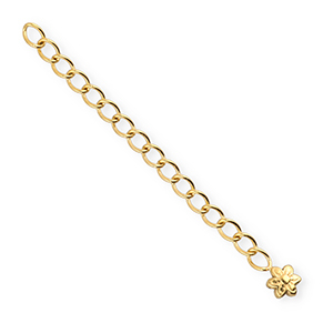 BY31&reg; Zubeh&ouml;r aus Stainless Steel - Rostfreiem Stahl Verl&auml;ngerungsketten Set Flower Gold
