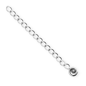 BY31&reg; Zubeh&ouml;r aus Stainless Steel - Rostfreiem Stahl Verl&auml;ngerungsketten Set Spiral Silver
