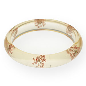 Armband mit getrockneter Blume Light pink