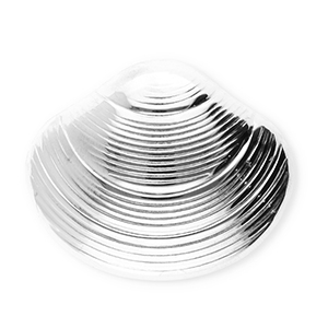 Statement Broschen aus Stainless Steel - Rostfreiem Stahl Shell Silver