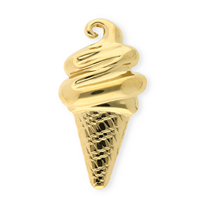 Statement Broschen aus Stainless Steel - Rostfreiem Stahl Ice lolly Gold