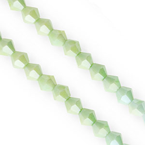 Facetten Top Glas Perlen Bicone 6&nbsp;mm Multicolour green-AB coating