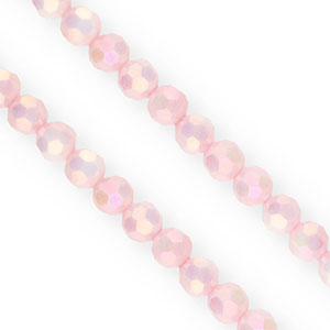 Facetten Top Glas Perlen Round 6&nbsp;mm Light pink-AB coating