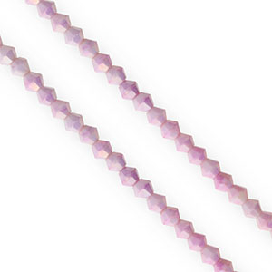 Facetten Top Glas Perlen Bicone 4&nbsp;mm Lilac-AB coating
