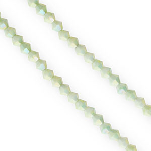 Facetten Top Glas Perlen Bicone 4&nbsp;mm Multicolour green-AB coating