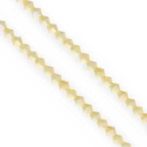 Facetten Top Glas Perlen Bicone 4&nbsp;mm Light yellow-AB coating
