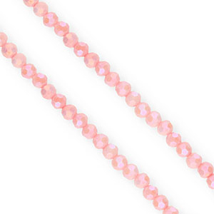 Facetten Top Glas Perlen Round 4&nbsp;mm Dusty pink-AB coating