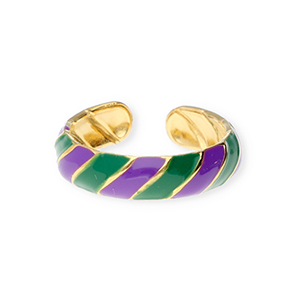 Stainless Steel - Rostfrei Stahl Ringe Gold-purple-green