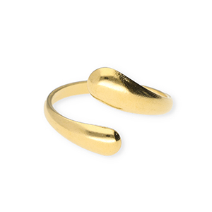 Stainless Steel - Rostfrei Stahl Ringe Drops Gold
