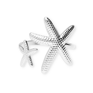 Stainless Steel - Rostfrei Stahl Ringe Starfish Silver