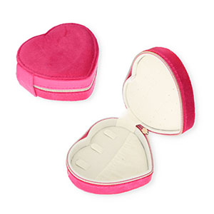 Schmuckschatulle f&uuml;r die Reise Heart Hot pink