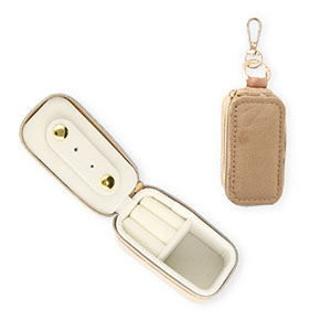 Schmuckschatulle f&uuml;r die Reise mit Schl&uuml;sselanh&auml;nger Rectangle Brown