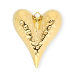 Anh&auml;nger aus Stainless Steel - Rostfreiem Stahl Heart Gold