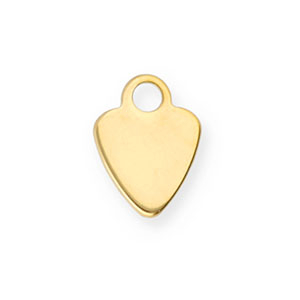 Anh&auml;nger aus Stainless Steel - Rostfreiem Stahl Heart Gold