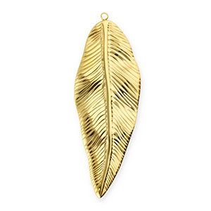 Anh&auml;nger aus Stainless Steel - Rostfreiem Stahl Leaf Gold