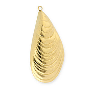 Anh&auml;nger aus Stainless Steel - Rostfreiem Stahl Mussel Gold