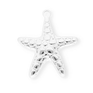Anh&auml;nger aus Stainless Steel - Rostfreiem Stahl Starfish Silver