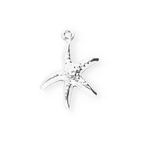 Anh&auml;nger aus Stainless Steel - Rostfreiem Stahl Starfish Silver