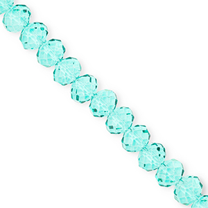Facetten Top Glas Perlen 8x6&nbsp;mm Rondellen Turquoise green