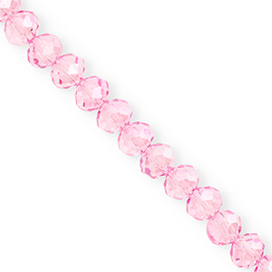 Facetten Top Glas Perlen 8x6&nbsp;mm Rondellen Light pink
