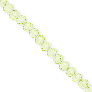 Facetten Top Glas Perlen 6x5&nbsp;mm Rondellen Light green