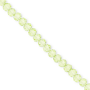 Facetten Top Glas Perlen 4x3&nbsp;mm Rondellen Light green