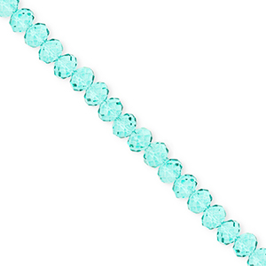 Facetten Top Glas Perlen 4x3&nbsp;mm Rondellen Turquoise green