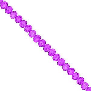 Facetten Top Glas Perlen 4x3&nbsp;mm Rondellen Grape purple