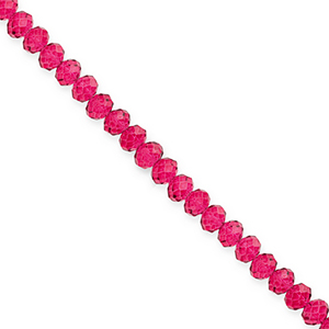 Facetten Top Glas Perlen 4x3&nbsp;mm Rondellen Cherry pink