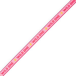 BY31&reg; Schmucktextband "Wild one" Pink-red-yellow