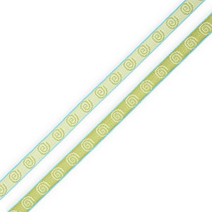 BY31&reg; Schmucktextband Spiral Green-turquoise blue