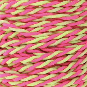 Gef&auml;rbt Elastik 2.5&nbsp;mm Neon pink-neon yellow