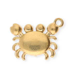 Anh&auml;nger aus Stainless Steel - Rostfreiem Stahl Crab Gold