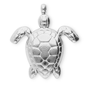 Anh&auml;nger aus Stainless Steel - Rostfreiem Stahl Turtle Silver