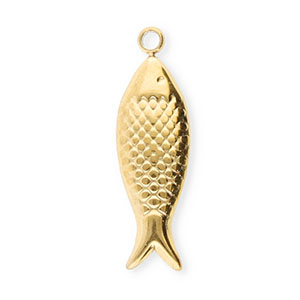 Anh&auml;nger aus Stainless Steel - Rostfreiem Stahl Fish Gold