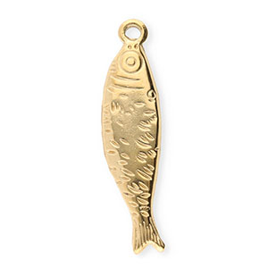 Anh&auml;nger aus Stainless Steel - Rostfreiem Stahl Fish Gold