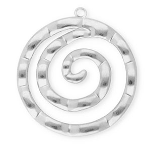 Anh&auml;nger aus Stainless Steel - Rostfreiem Stahl Spiral Silver