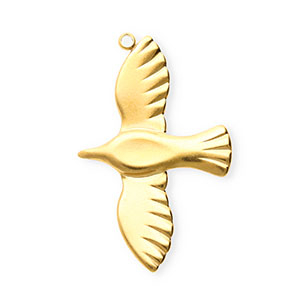 Anh&auml;nger aus Stainless Steel - Rostfreiem Stahl Bird Gold