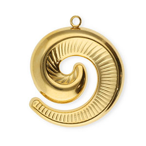 Anh&auml;nger aus Stainless Steel - Rostfreiem Stahl Spiral Gold