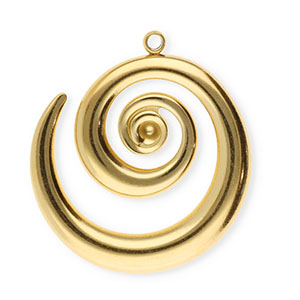 Anh&auml;nger aus Stainless Steel - Rostfreiem Stahl Spiral Gold