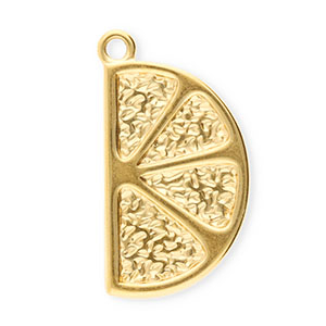 Anh&auml;nger aus Stainless Steel - Rostfreiem Stahl Slice of Fruit Gold