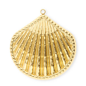 Anh&auml;nger aus Stainless Steel - Rostfreiem Stahl Shell Gold