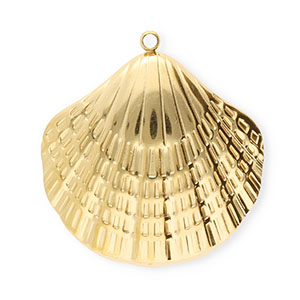 Anh&auml;nger aus Stainless Steel - Rostfreiem Stahl Shell Gold
