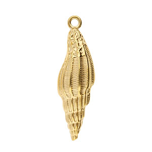 Anh&auml;nger aus Stainless Steel - Rostfreiem Stahl Shell Gold