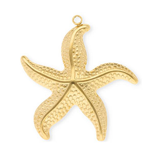 Anh&auml;nger aus Stainless Steel - Rostfreiem Stahl Starfish Gold
