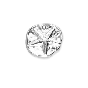 Anh&auml;nger aus Stainless Steel - Rostfreiem Stahl Round with Starfish Silver