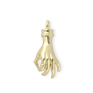 TQ Metall Brass Anh&auml;nger "OK" Gold