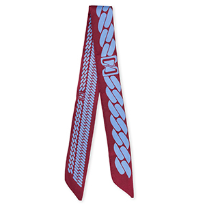 Bandana Schal with Links Berry wine red-lavender purple