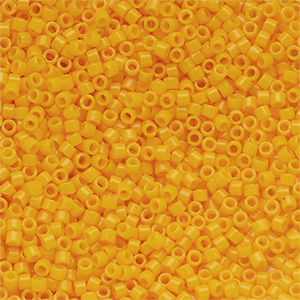 Miyuki Perlen 11/0 delica's Duracoat opaque dyed light squash yellow DB-2103