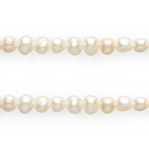 TQ S&uuml;sswasser Perlen Nugget Oval 6-7 mm Natural white